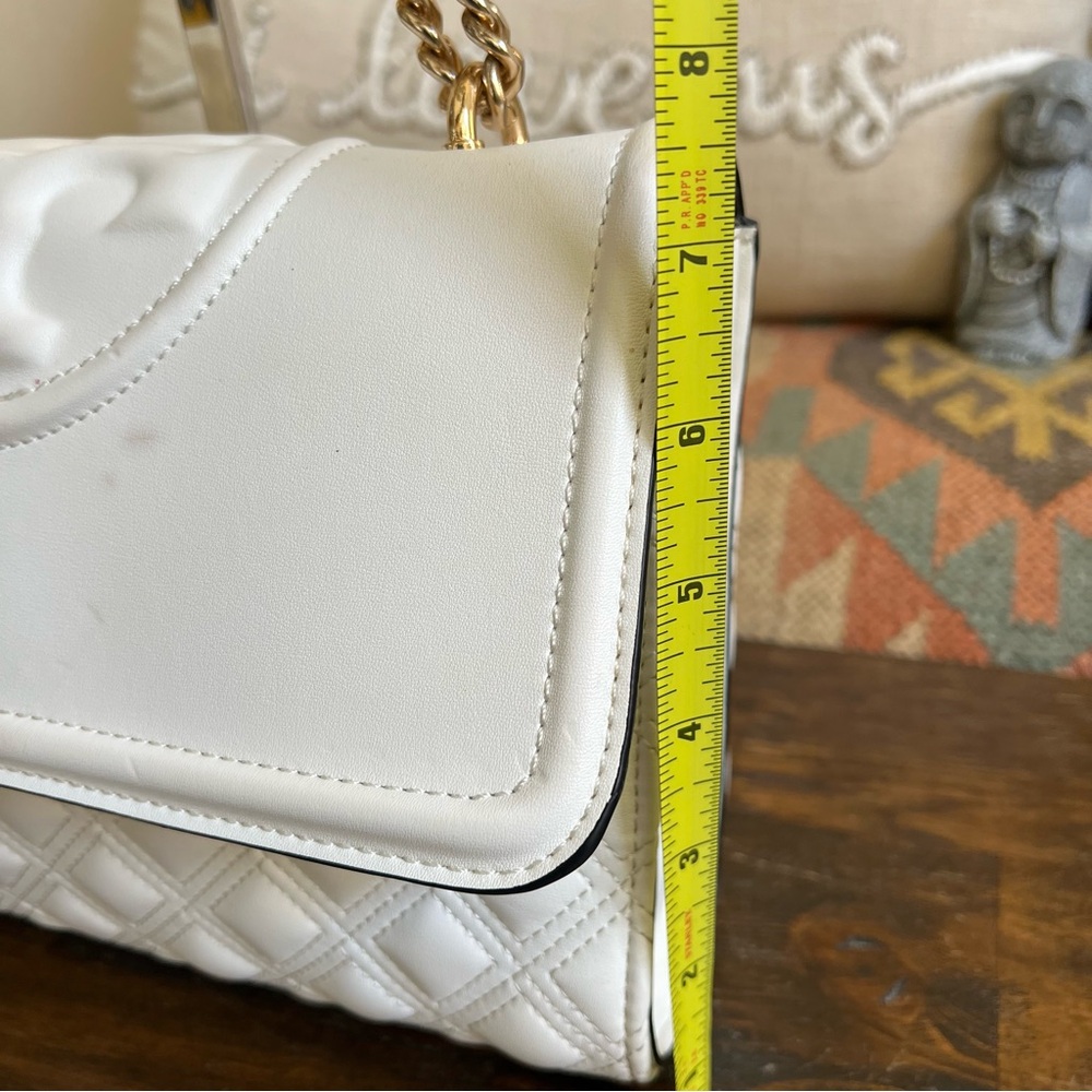 ❗️SOLD ❗️Tory Burch Fleming White Leather Flap Chain Convertible ShoulderBag - Picture 11 of 17